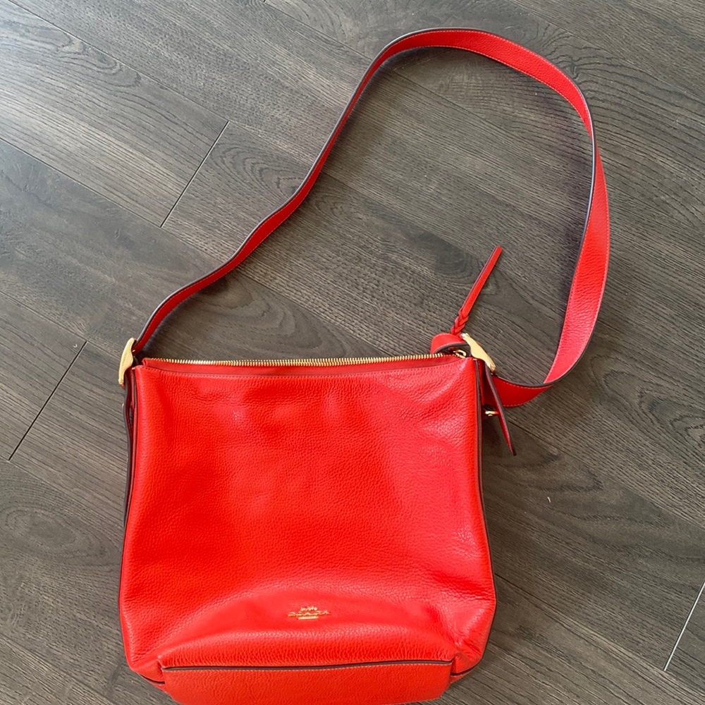 Coach burnt orange purse